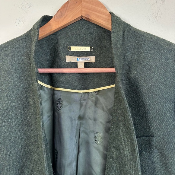 Talbots Luxe Wool Cashmere Flannel Single Button Blazer - Picture 6 of 14